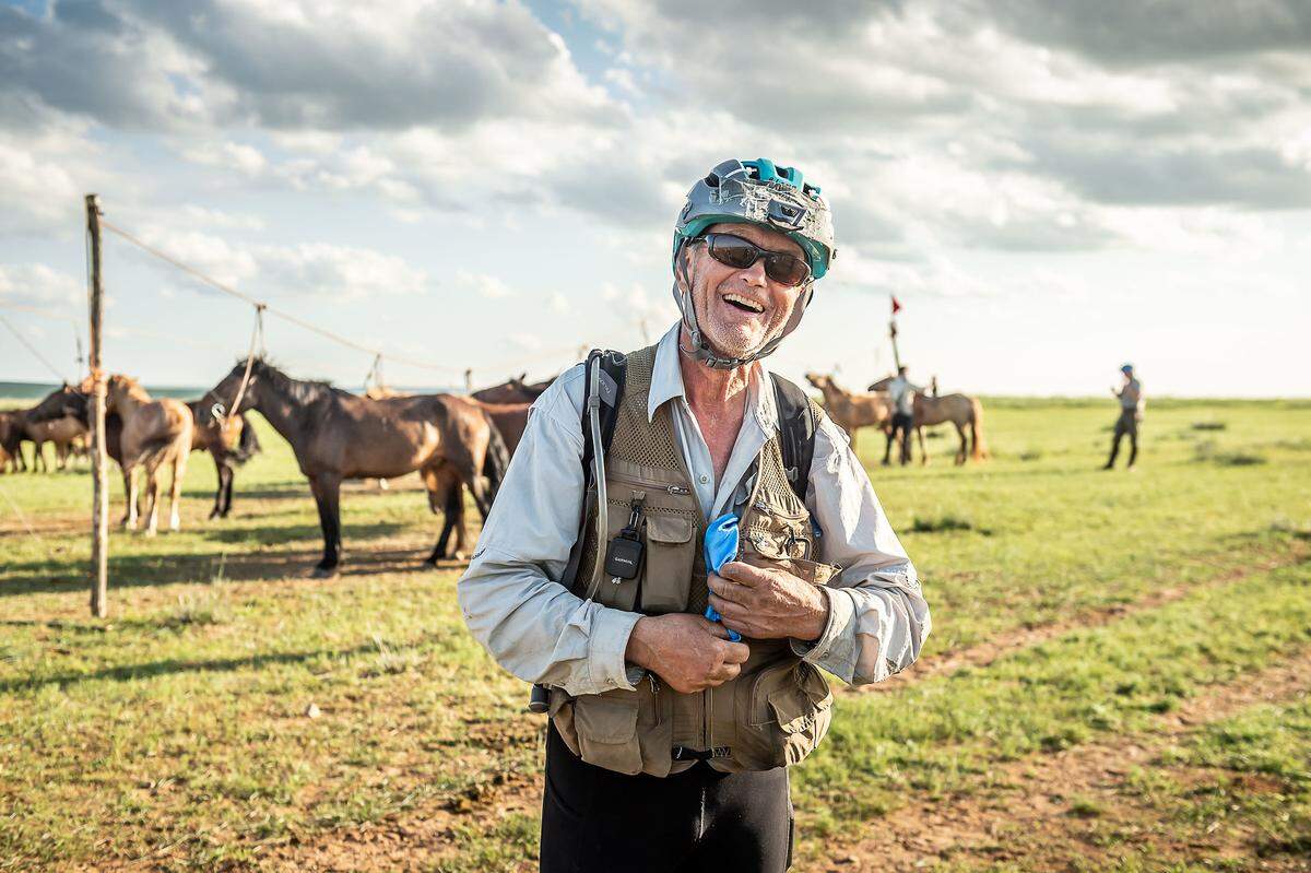 Robert Long, of Boise, on the fifth day of the Mongol Derby. The horse race takes riders 1000 kilometers across the Mongolian Steppe, and Long was a frontrunner for much of the derby before finishing in first place on Aug. 14, 2019.