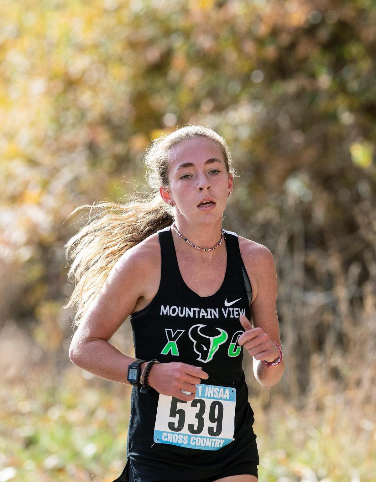 Mountain View’s Rilyn Stevens is the reigning 5A District Three cross country champ.