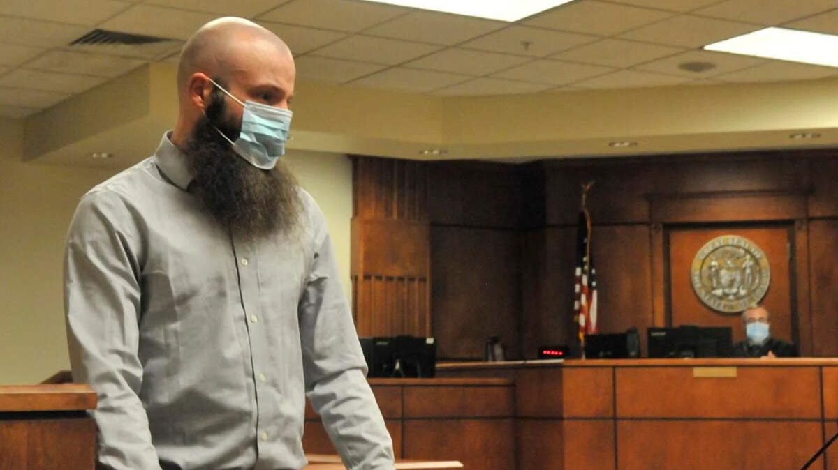 Jim Lee Murphy (pictured here at a court hearing in September 2021) was accused of killing his wife, 26-year-old Whitney Murphy, at their home east of Declo in October 2014. He was found not guilty by a Cassia County jury on Wednesday after serving five years in jail awaiting his first-degree murder trial.