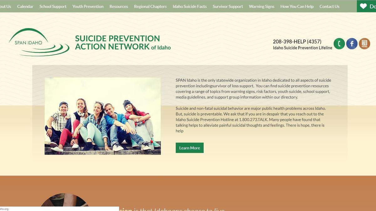 SPAN Idaho’s homepage.