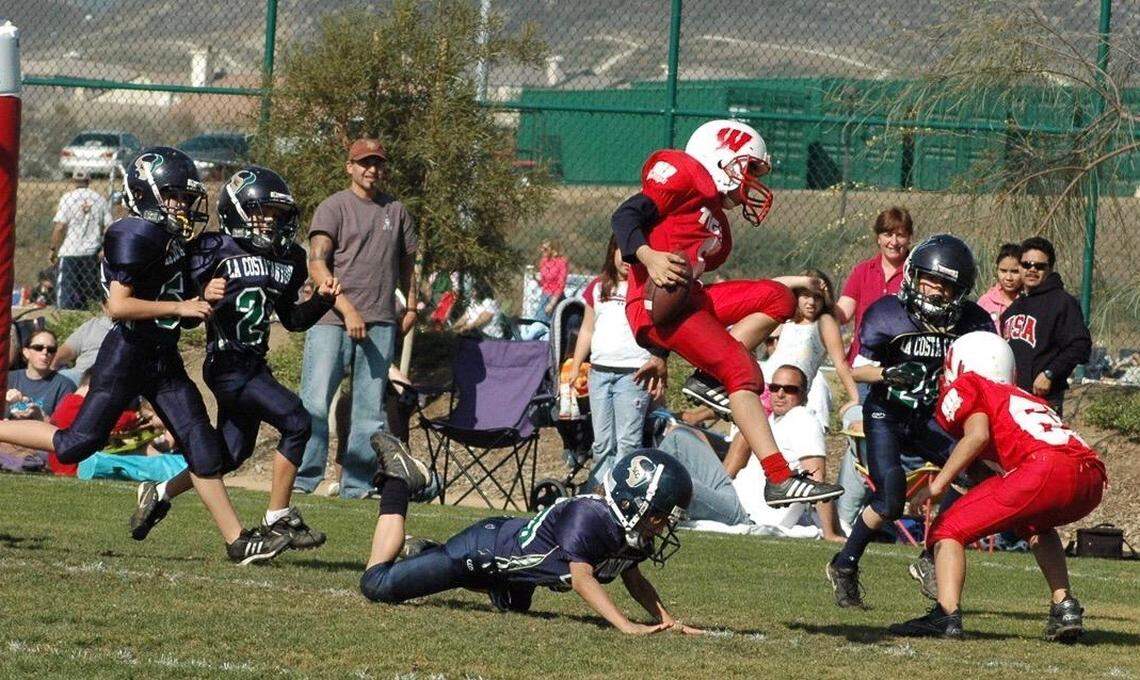 Hank Bachmeier has been injured twice this season on scrambles in part because of his aggressive running style, which apparently is nothing new to him.