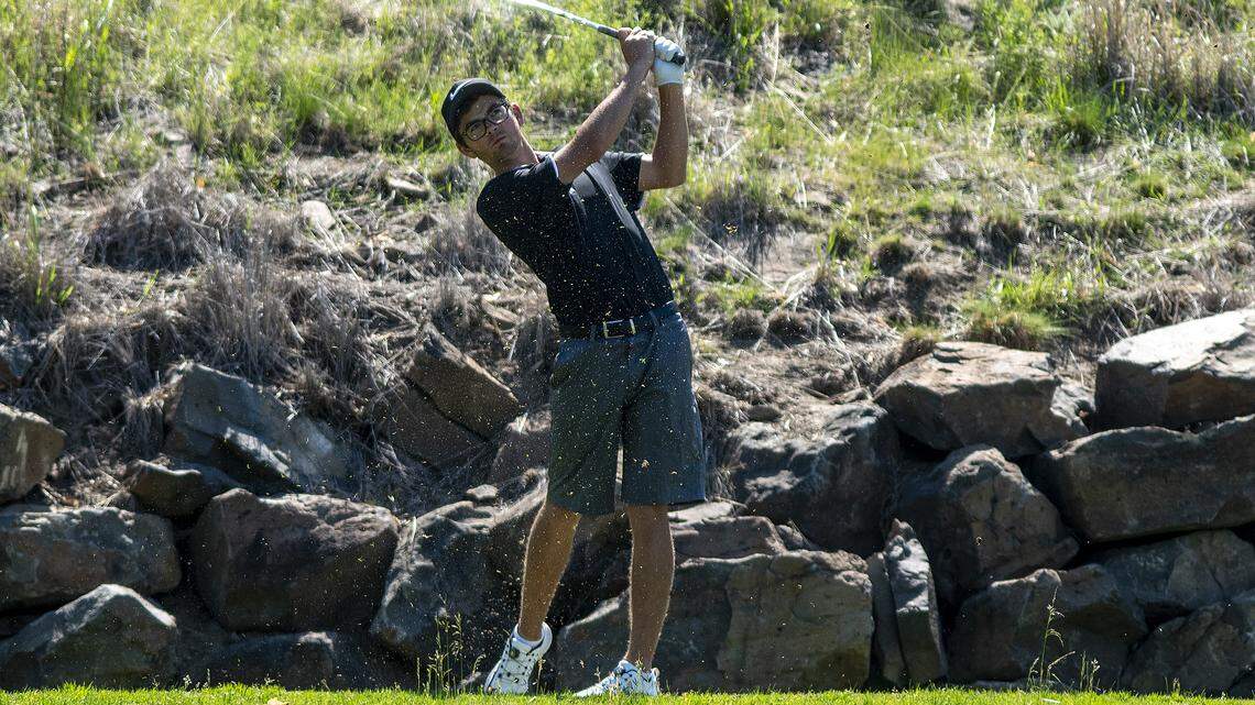 Rocky Mountain's Sam Tidd helped lead the Grizzlies to their third straight 5A boys golf title at the Lewiston Golf and Country Club.