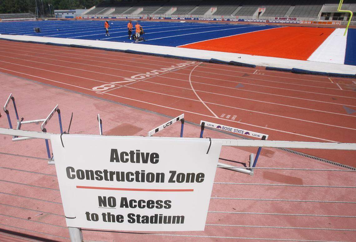 blue turf at Bronco Stadium