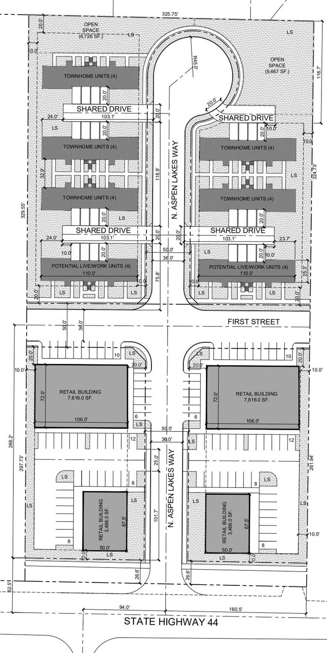 Philip D. Whitener of Eagle applied to build four commercial buildings, several townhouses and live-work units off of State Street in Star.