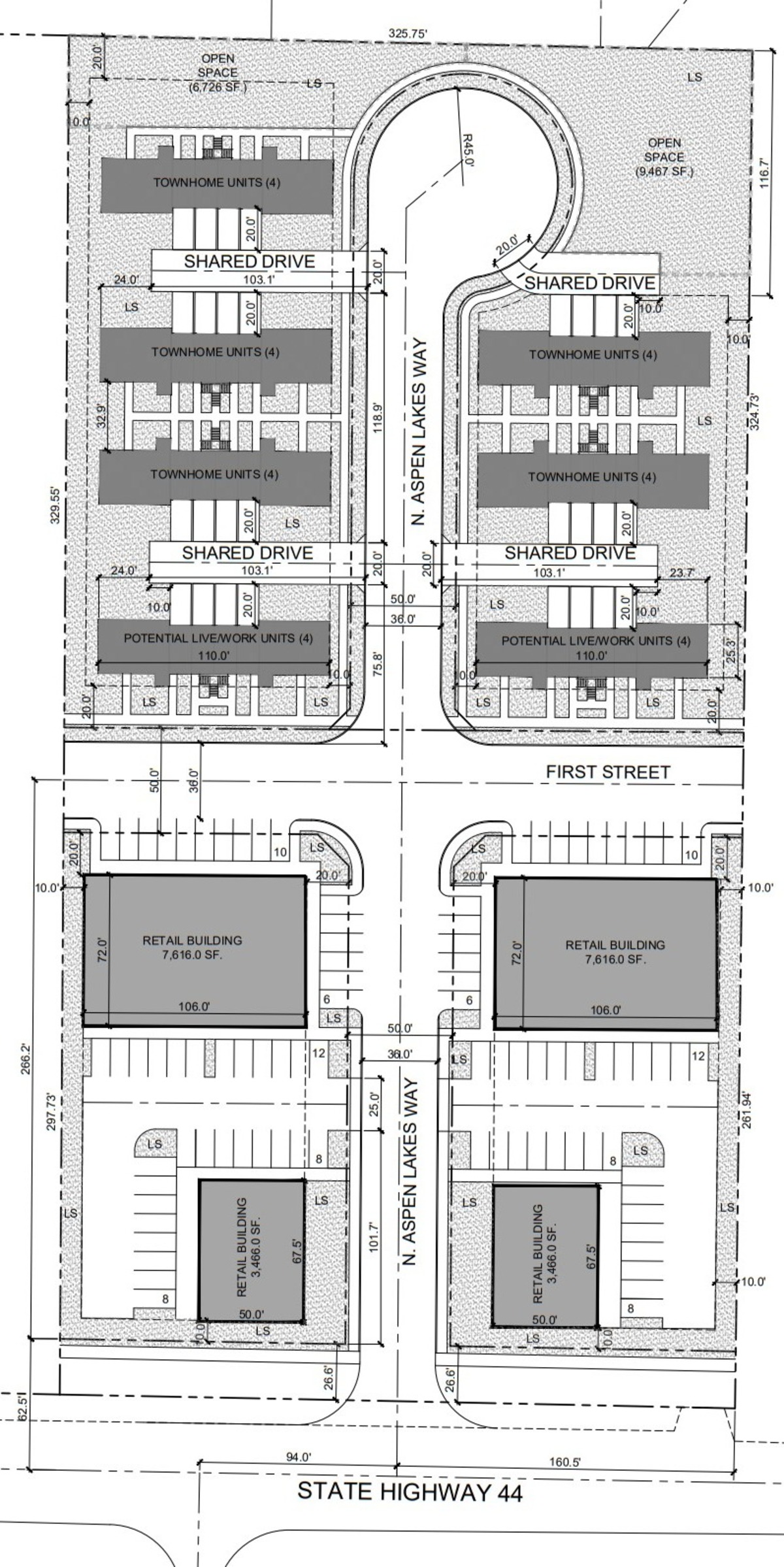 Philip D. Whitener of Eagle applied to build four commercial buildings, several townhouses and live-work units off of State Street in Star.