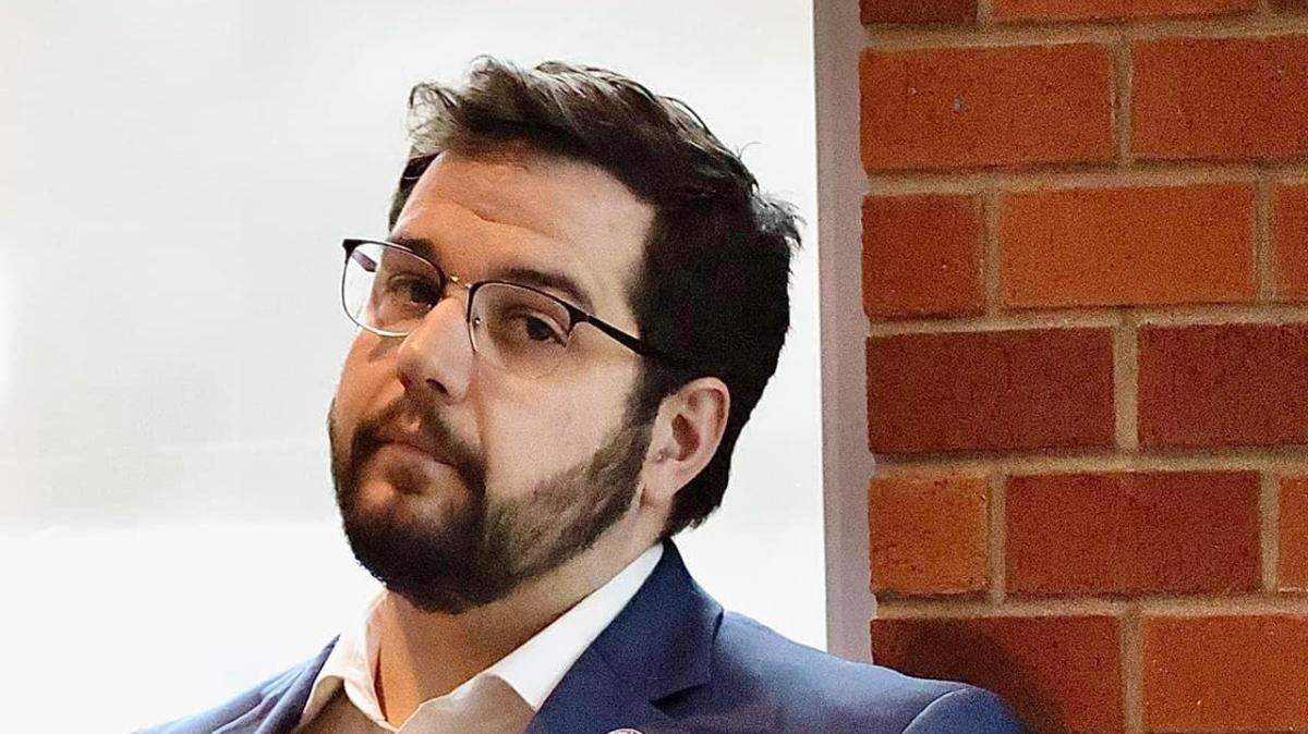 Dave Reilly watches a 2022 press conference for the North Idaho Republicans. Idaho leaders and lawmakers have denounced the Idaho Freedom Foundation’s decision to contract with Reilly, who has repeatedly been accused of antisemitic and white supremacist affiliations.