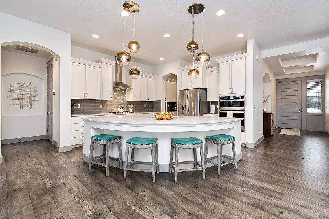 A huge kitchen with stainless steel appliances is just one of the draws to this home, listed for $995,000 in Star.