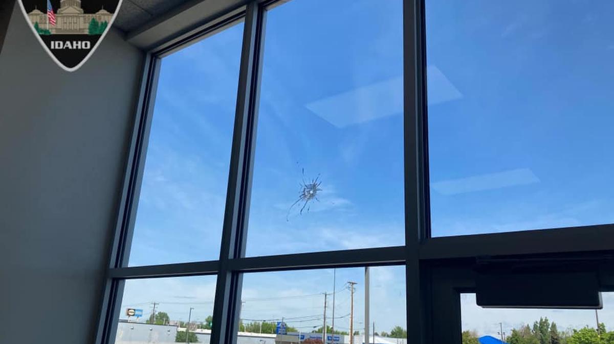 Police are investigating after a bullet pierced a window at a business in the 9100 block of Fairview Avenue in West Boise.