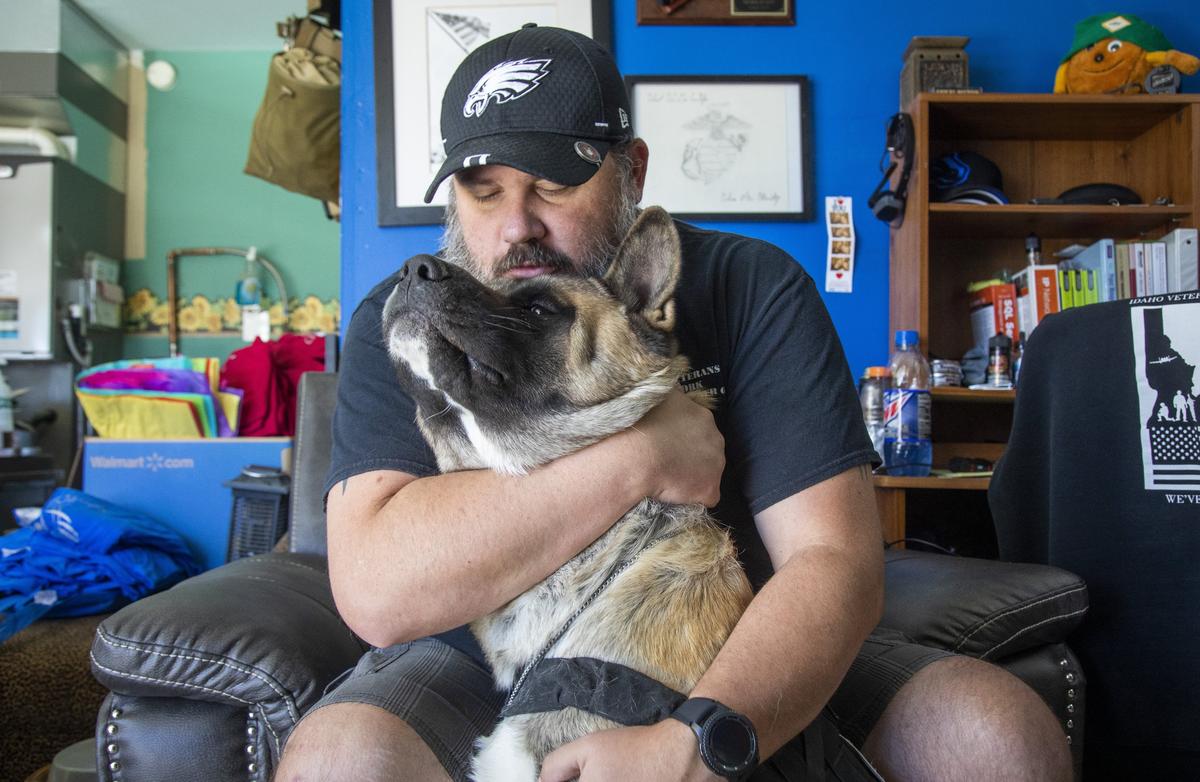 When Day becomes anxious, Atlas bumps him or hugs him, which gives Day an opportunity to think, to leave a stressful situation, and to calm down. “Atlas is a tool,” said Day. “He’s my buddy. He’s a pain in the butt.”