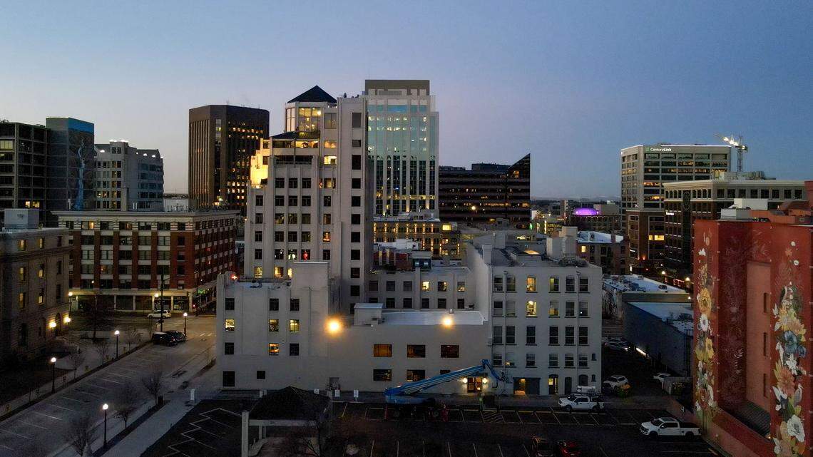 Downtown Boise at dawn in this photo taken in 2025.
