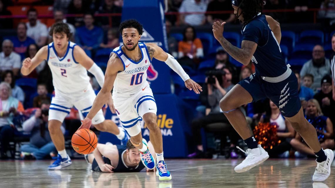 Boise State guard Marcus Shaver Jr. missed last Friday’s game at San Diego State.