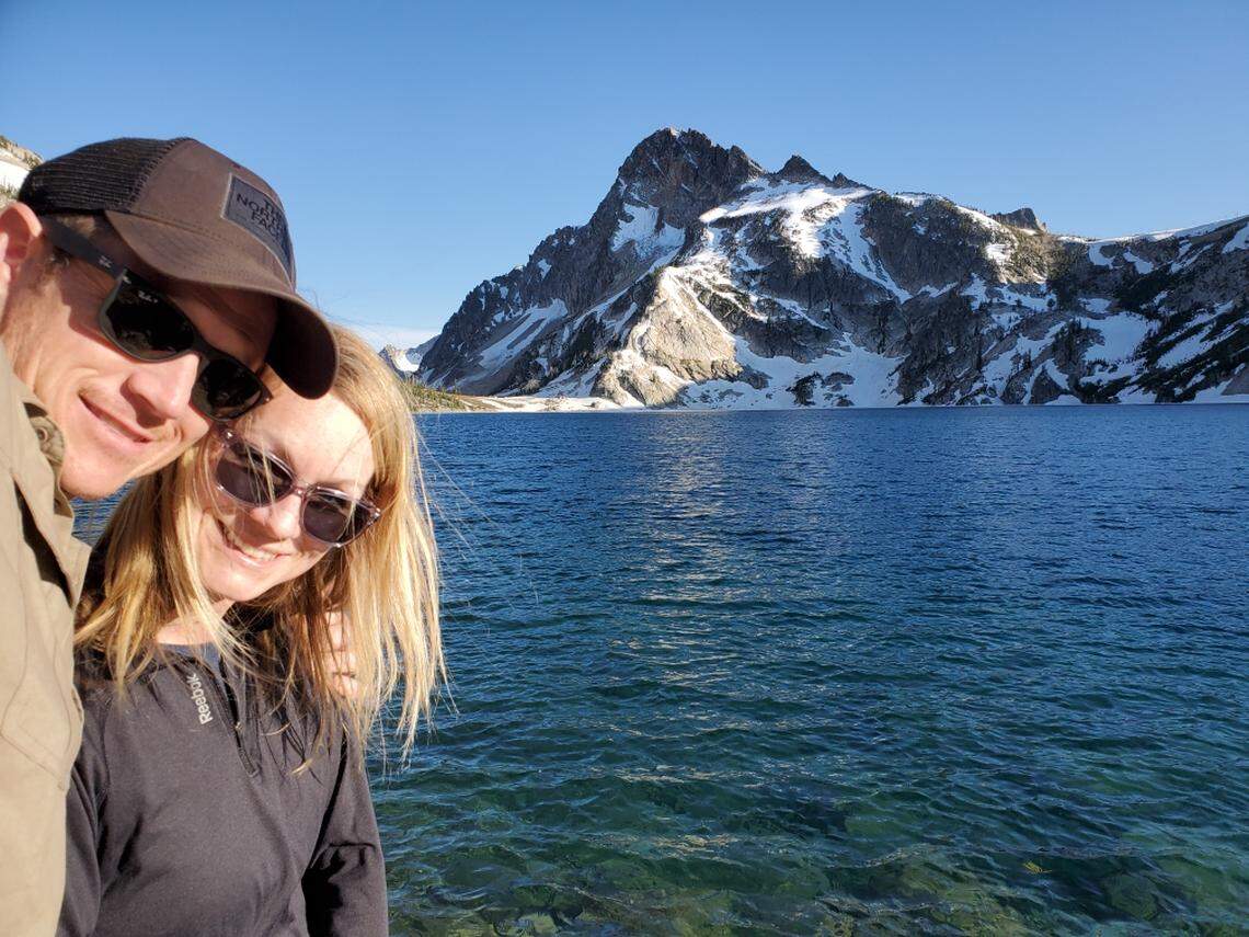 Chief Warrant Officer 4 Jesse Anderson and his wife in an undated photo.