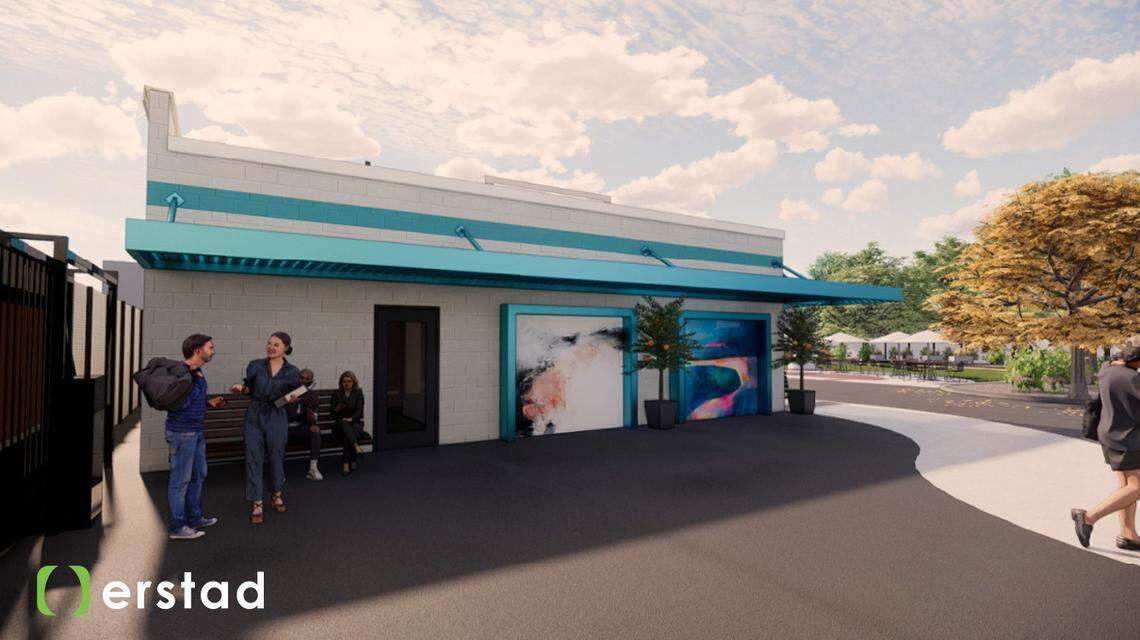 Art boxes on the exterior walls would showcase art from residents and local artists.