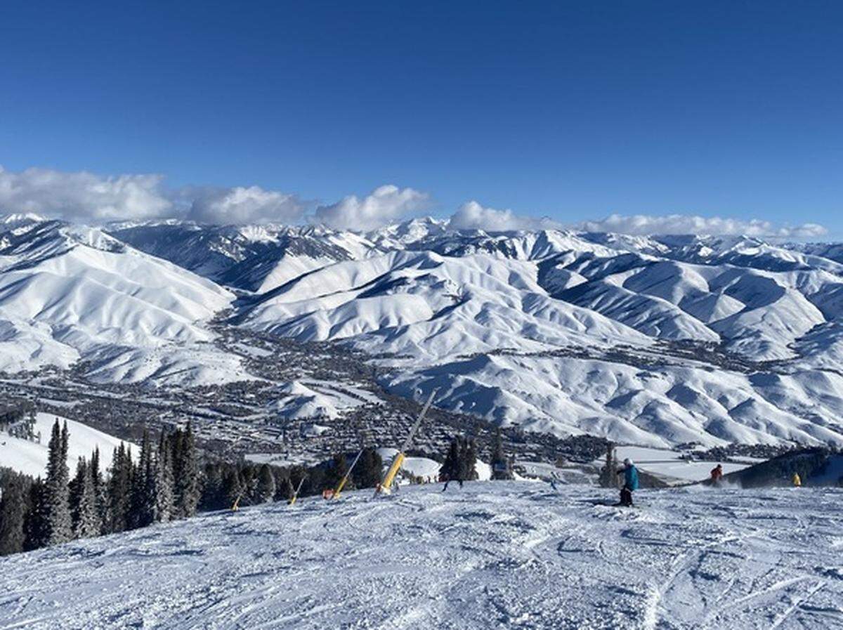 The towns of Ketchum and Sun Valley serve as home base for the Sun Valley Resort ski area on Bald Mountain.