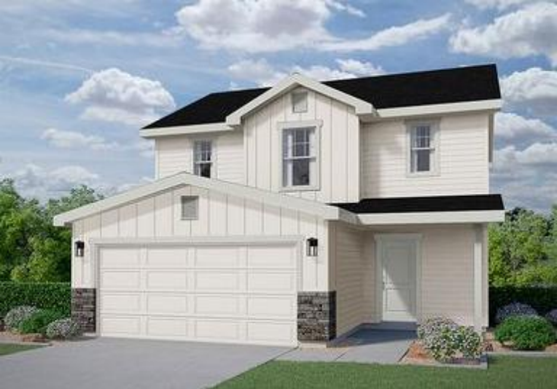 An illustration of a two-story home in the proposed Chinden16 subdivision.