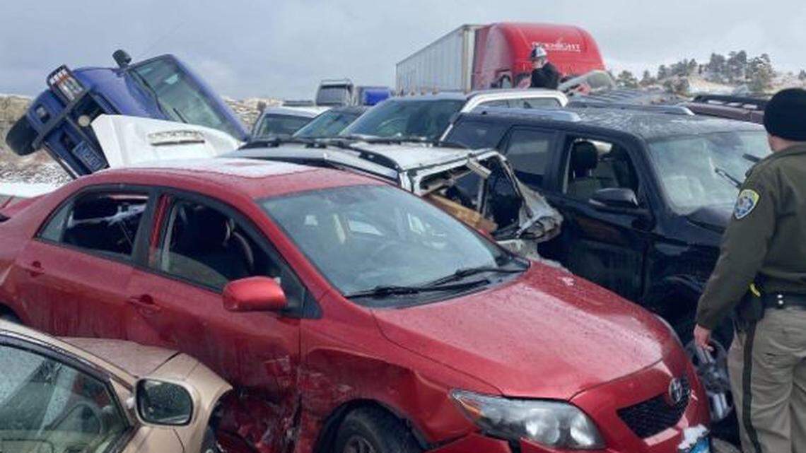 Two teens trying to rescue a mom and her kids from a 30-car pileup Saturday on a Billings, Montana, bridge fell 60 feet, suffering serious injuries, officials say.