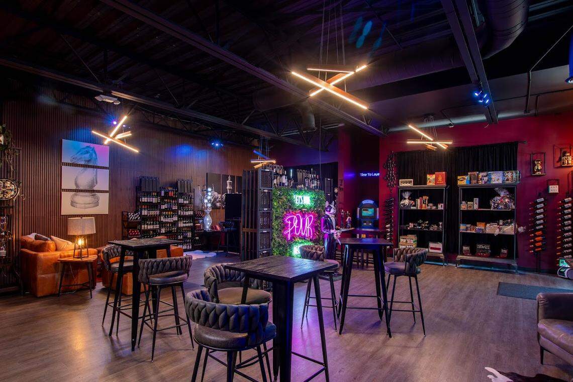 Level Up Lounge has a legal capacity of 44, owner Wayne Martin says. “It is very intimate. The way it’s set up, everybody has kind of their own place to sit and have a conversation and not have to stare at somebody else.”