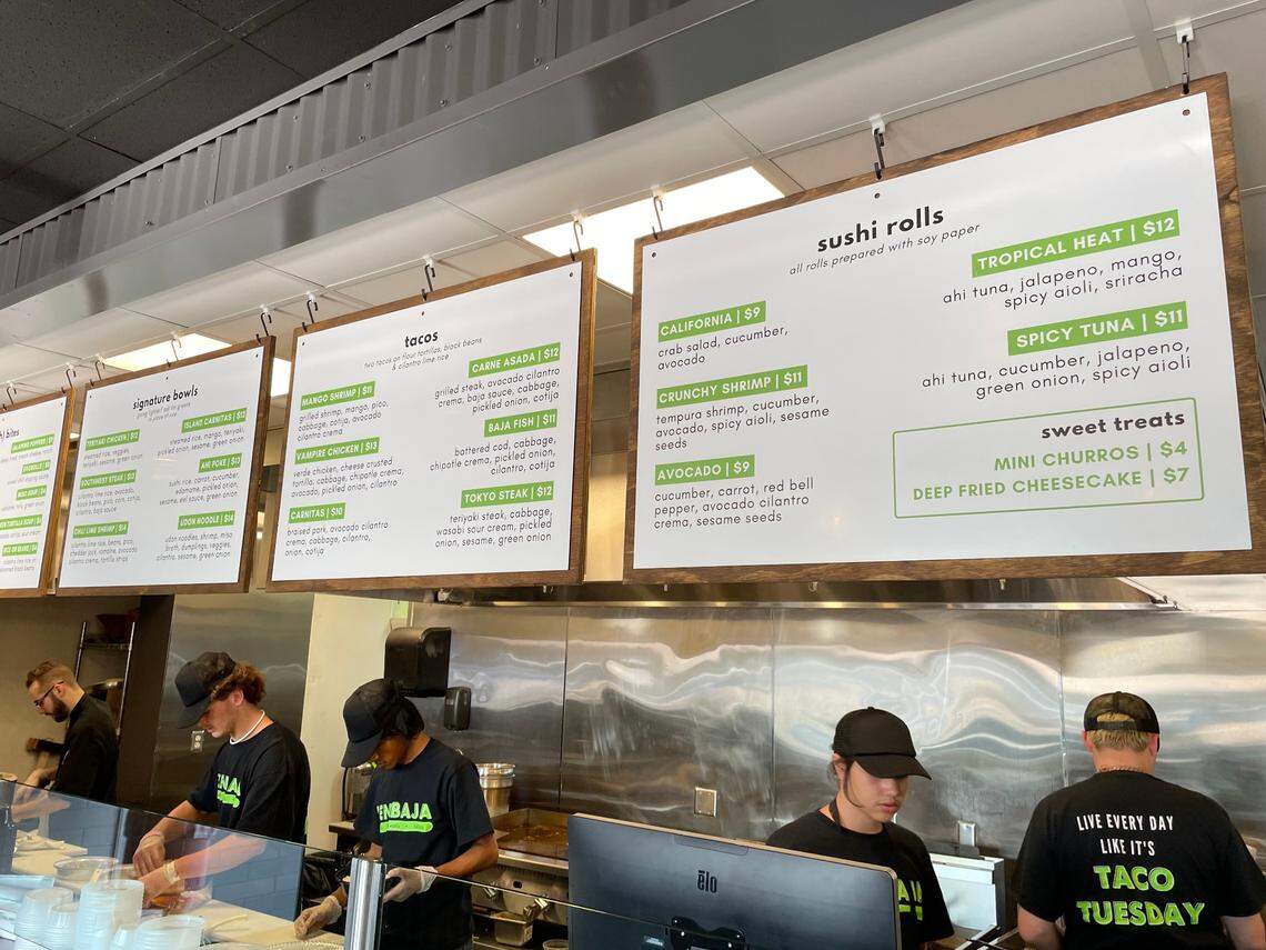 After ordering at the counter, food is brought to your table at Zen Baja.