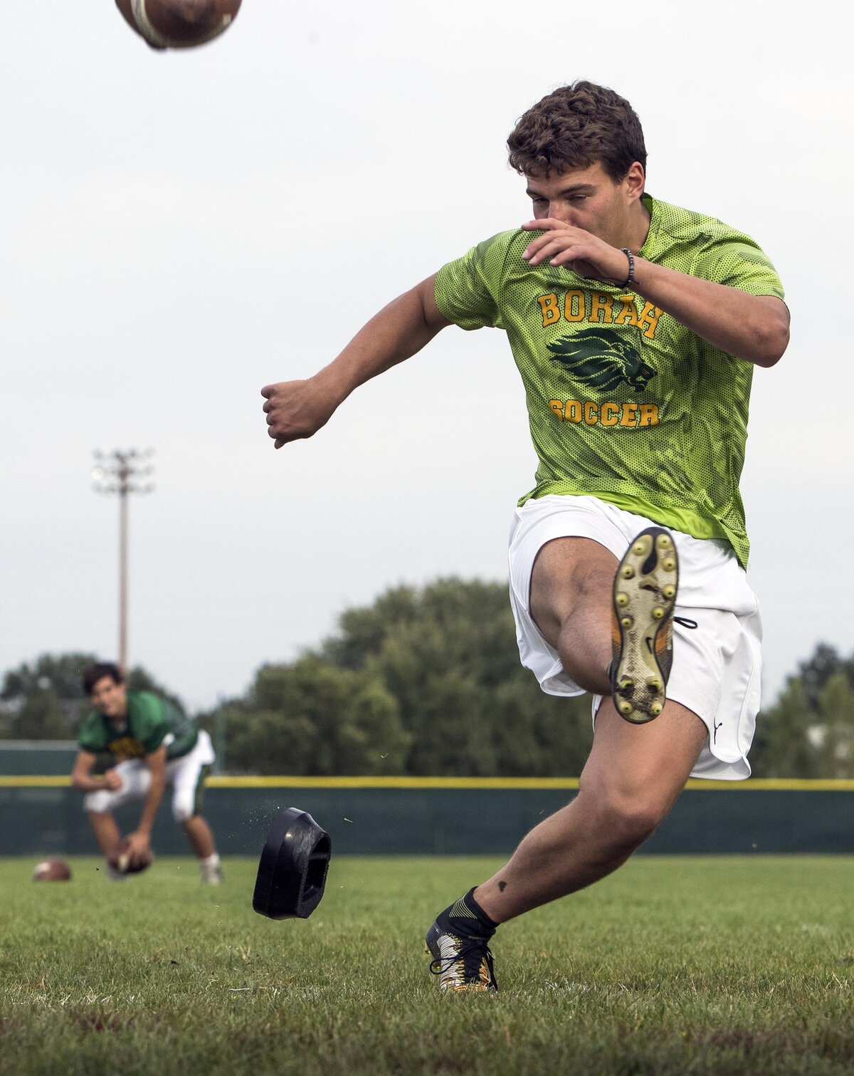 Senior Kellan McCullough splits his time between the Borah soccer and football teams. After cancer forced him to miss both last season, he’s returned to both sports this fall. “You take things for granted,” McCullough said. “I kind of figured it out that I’m not done with soccer. I miss track and I miss football. But soccer, I am not done and I have more to give.”