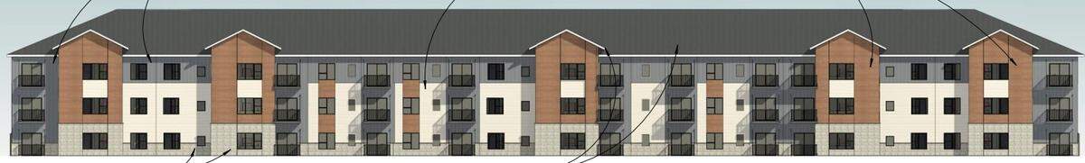 The apartment application said its location near the College of Western Idaho, the Ford Idaho Center, Walmart and Amazon would make it ideal for housing.