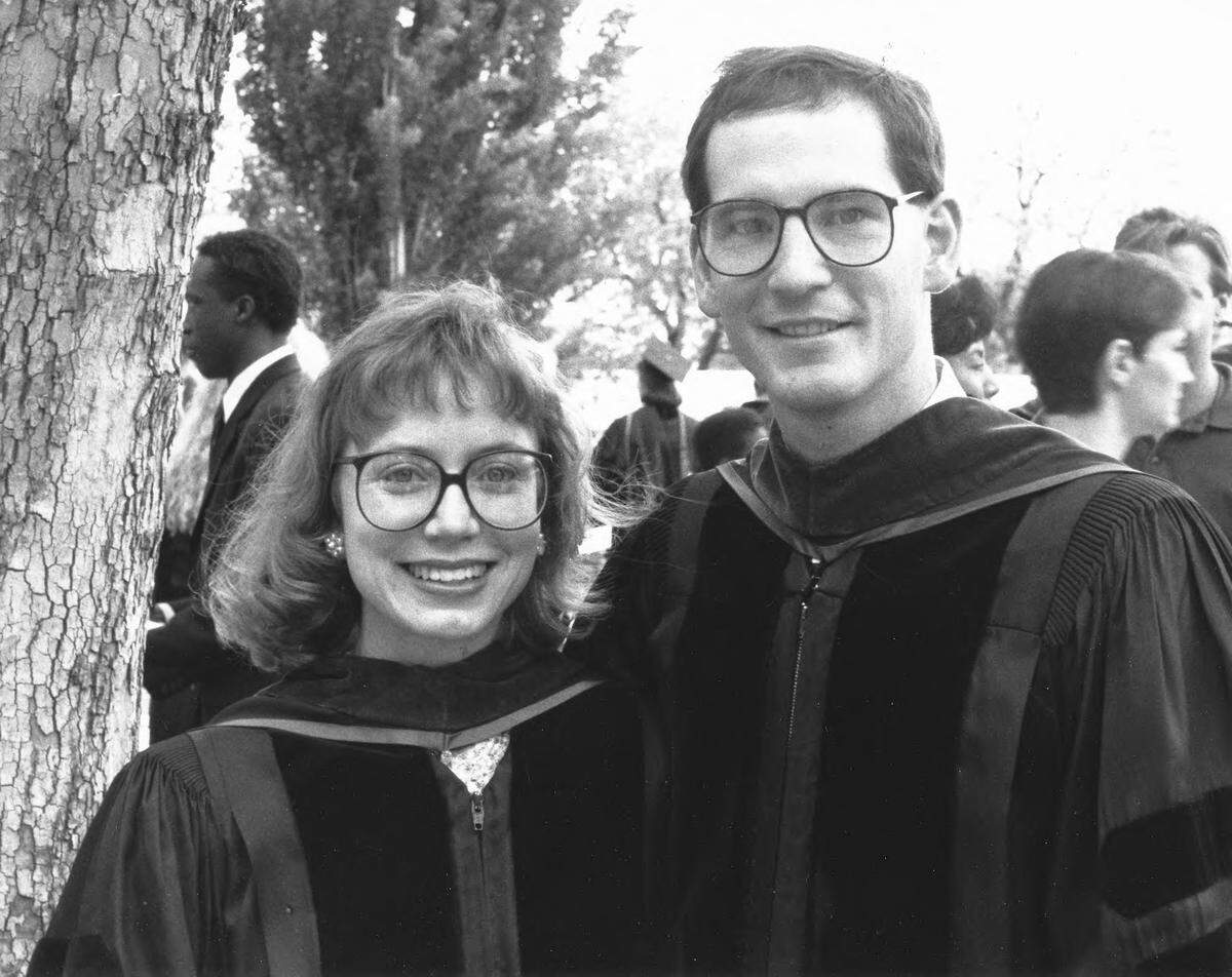Steven Hippler, right, and his wife, Stephanie Westermeier, graduated from the University of Utah’s law school in 1991. Today, Hippler is a district judge in Idaho’s 4th Judicial District in Ada County, and Westermeier is general counsel for Saint Alphonsus Health System in Boise.