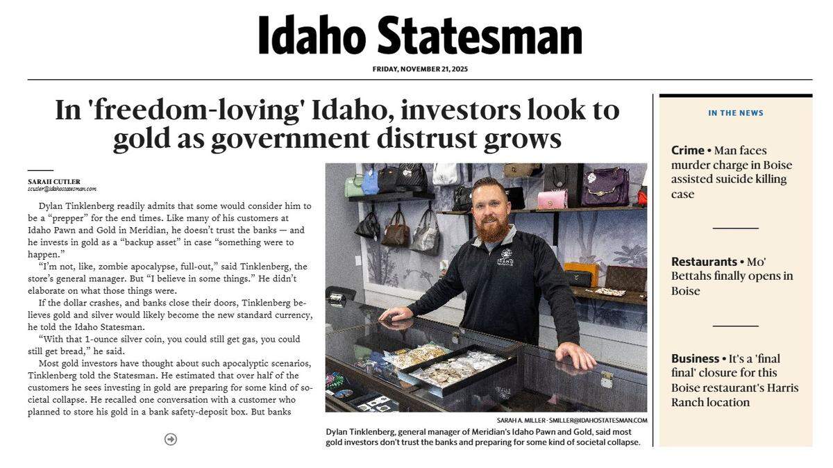 The Idaho Statesman was founded in 1864.