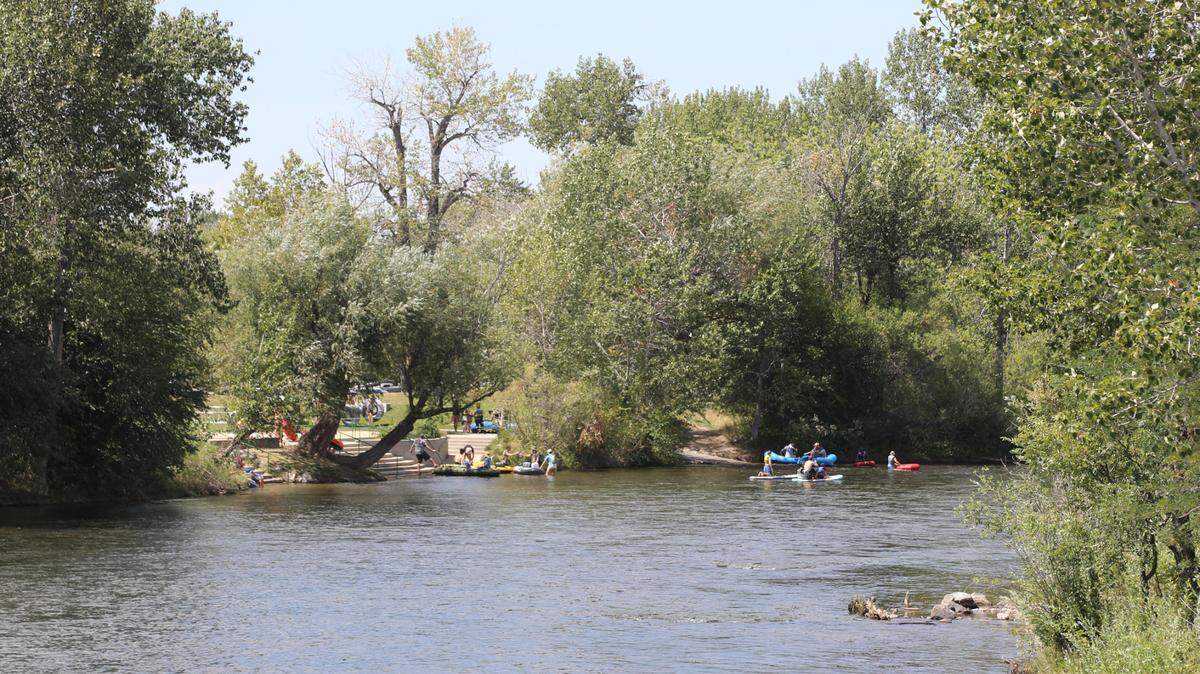 Floaters launch from Barber Park on the Boise River.