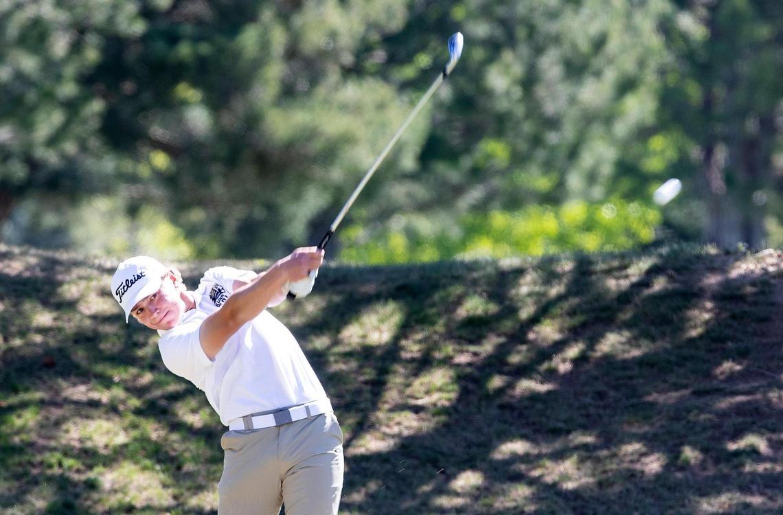 Kuna’s Julien Harrington finished second with a 72 at the 5A District Three boys golf championship Tuesday at Boise Ranch Golf Course.