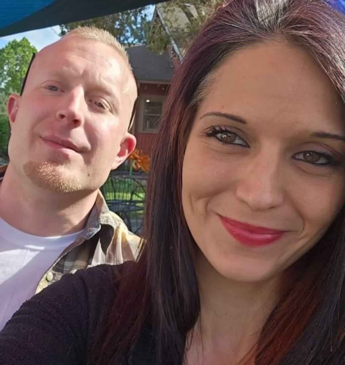 Colt Seward has suffered lasting medical issues after he was punched at least eight times by Merdian Police Officer Donald Heida during a May 2023 arrest. Seward is pictured above with his wife, Mersades Seward.