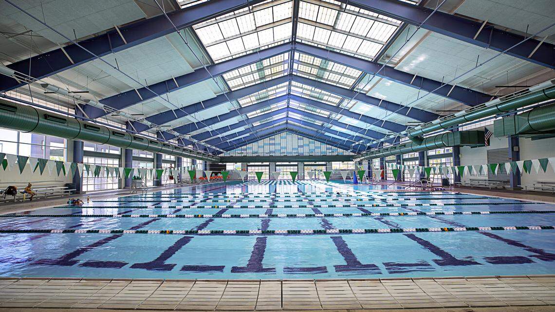 The Greater Boise Aquatics Centre will be partly modeled on the Pavilion Center Pool in Las Vegas, with a skylight roof concept and garage-like sides that can open in summer months.