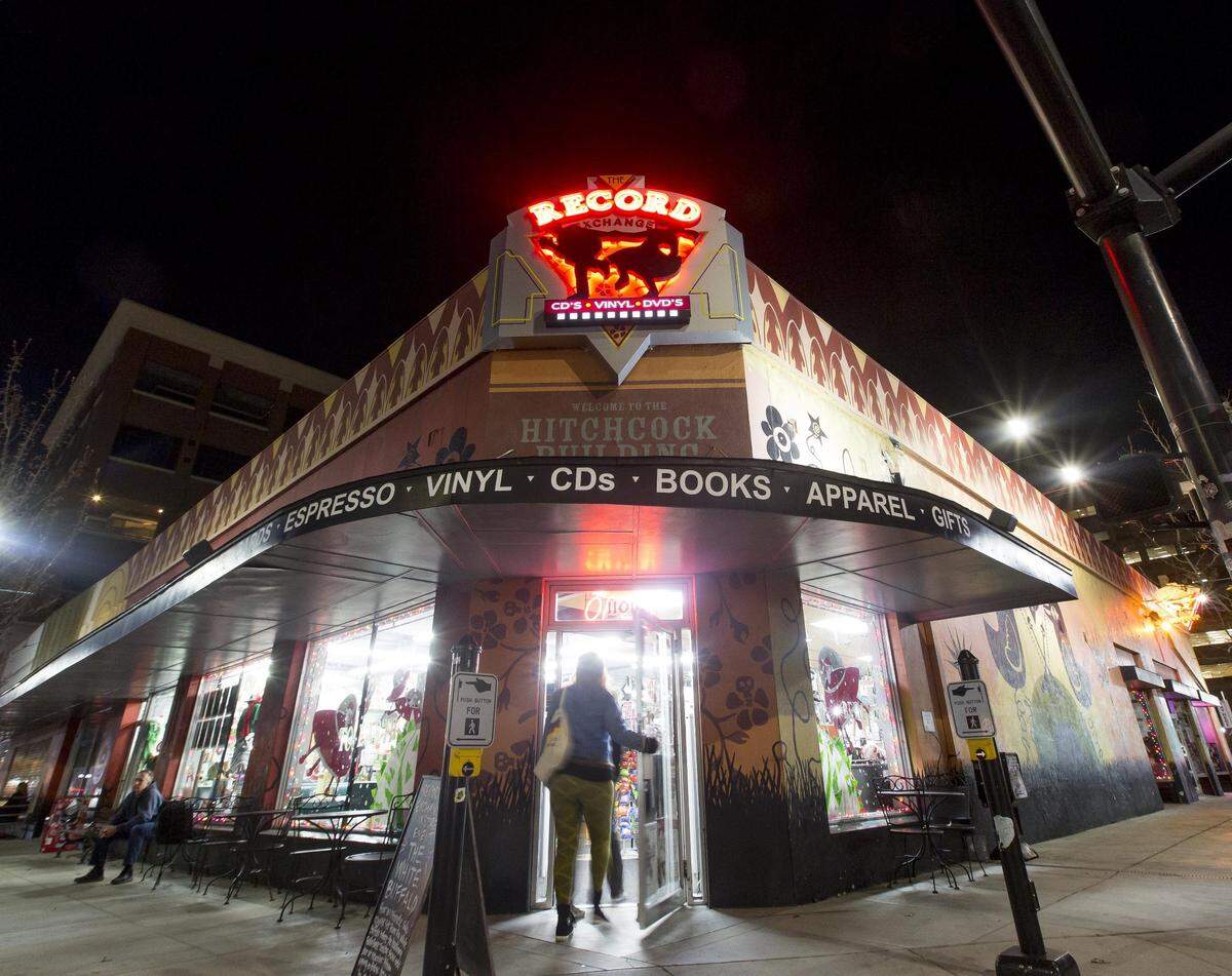 The Record Exchange sits at the corner of 11th and Idaho streets in Boise.