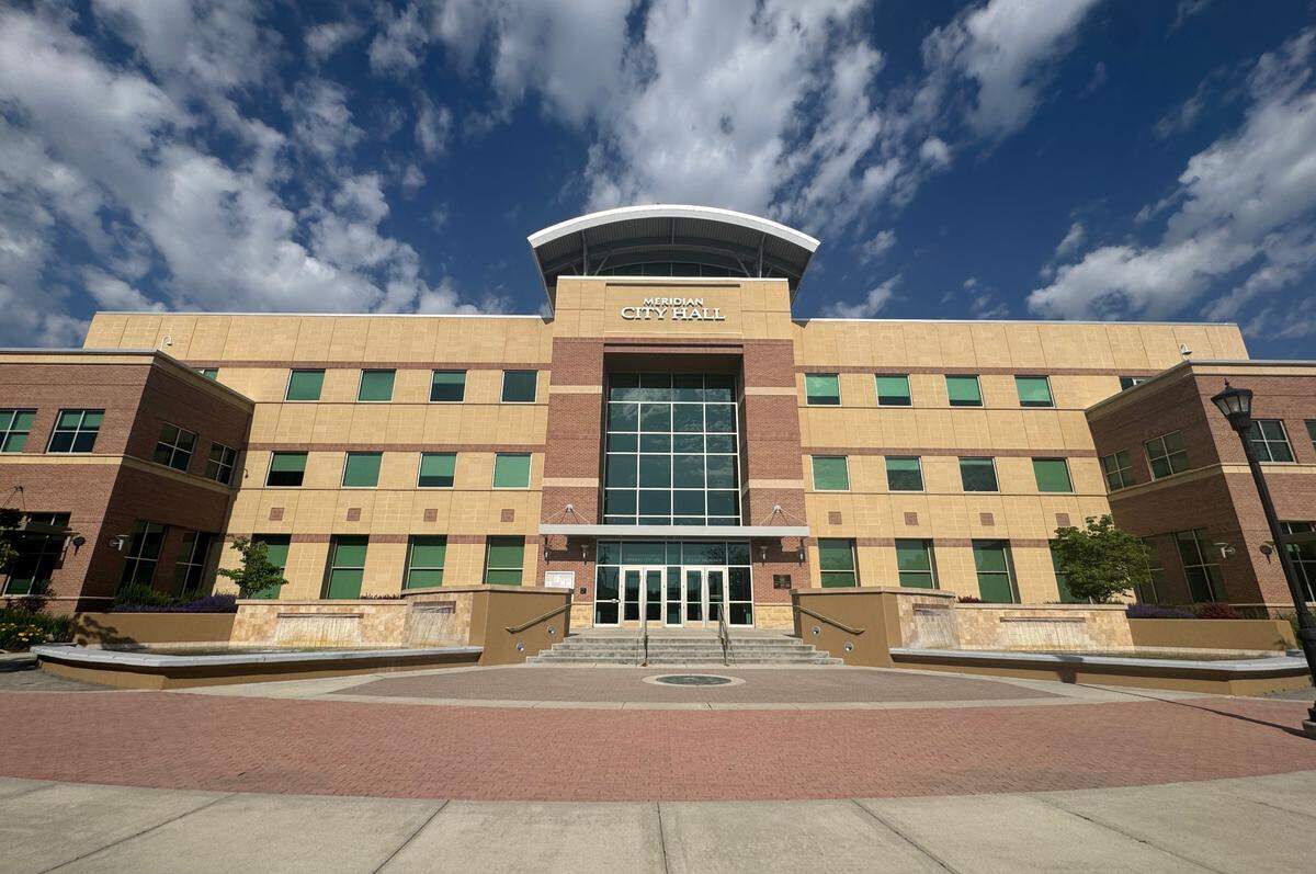 Meridian City Hall in June 2025.