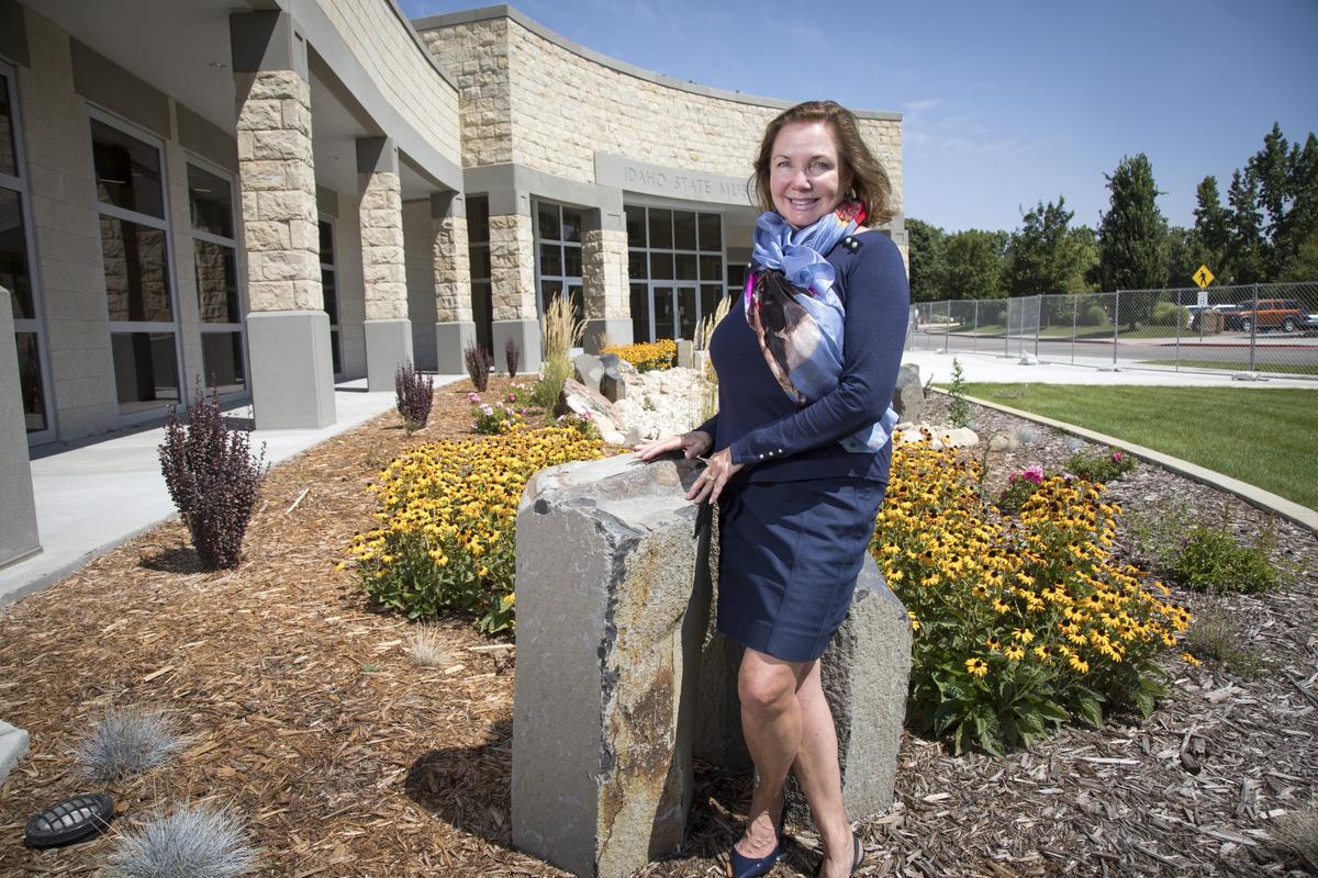 The Idaho State Museum will reopen this fall after a $17 million remodeling that added a new exterior of Table Rock sandstone. The former art-deco facade of the original 1950 building is now part of the lobby. Janet Gallimore is the executive director of the Idaho State Historical Society, the state agency that operates the museum.