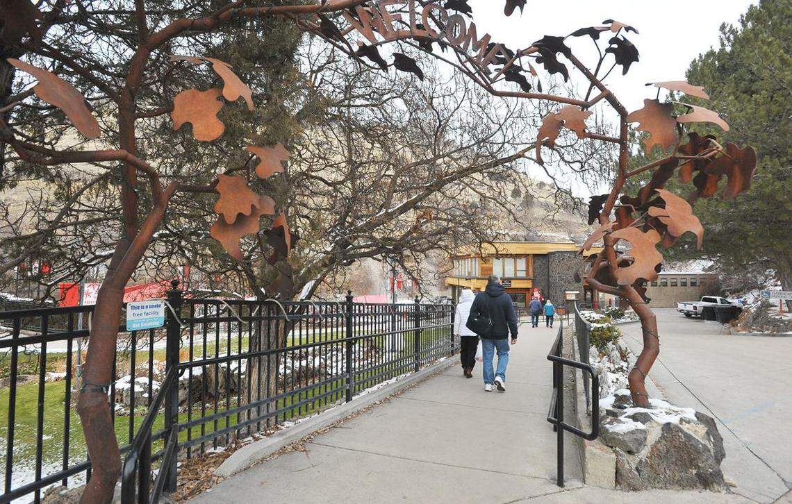 The entrance to the hot pools at Lava Hot Springs.