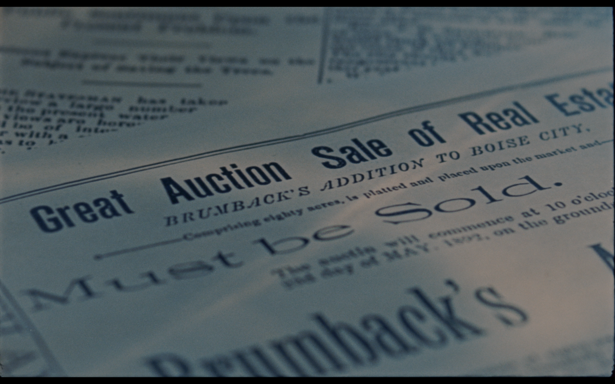 A shot from the upcoming film “Mirage,” created by Boise filmmaker Aidan Brezonick, shows a local real estate listing. The story explores themes of growth and land acquisition in Idaho.