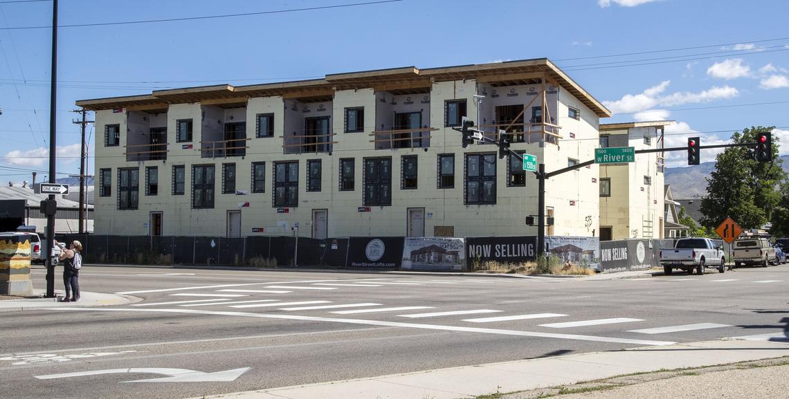 The River Street Lofts, at the corner of West River Street and South 15th Street, feature walls made with concrete injected into plastic forms. The technique provides superior insulating qualities.