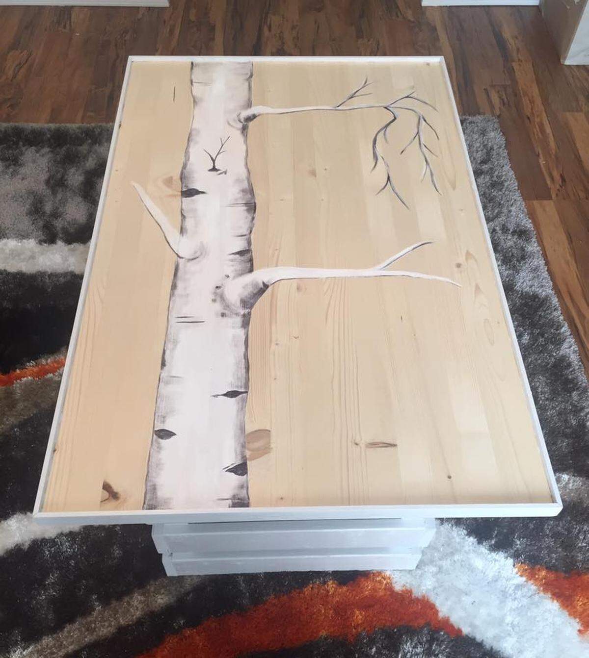 Homeyra and Narges Shams are the artists behind this custom coffee table, which will be inside Sunshine Spice Cafe.