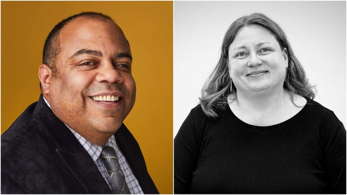 Eric K. Ward, left, and Adrienne Evans