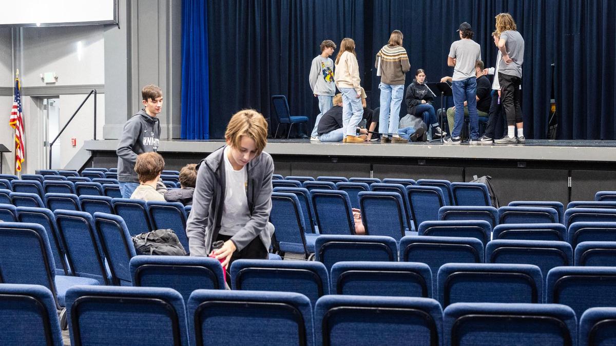 Drama class students meet in the Cole Valley Christian School auditorium and on stage. This is also where students and faculty meet for chapel. Over 75 churches are represented at the nondenominational Christian school.