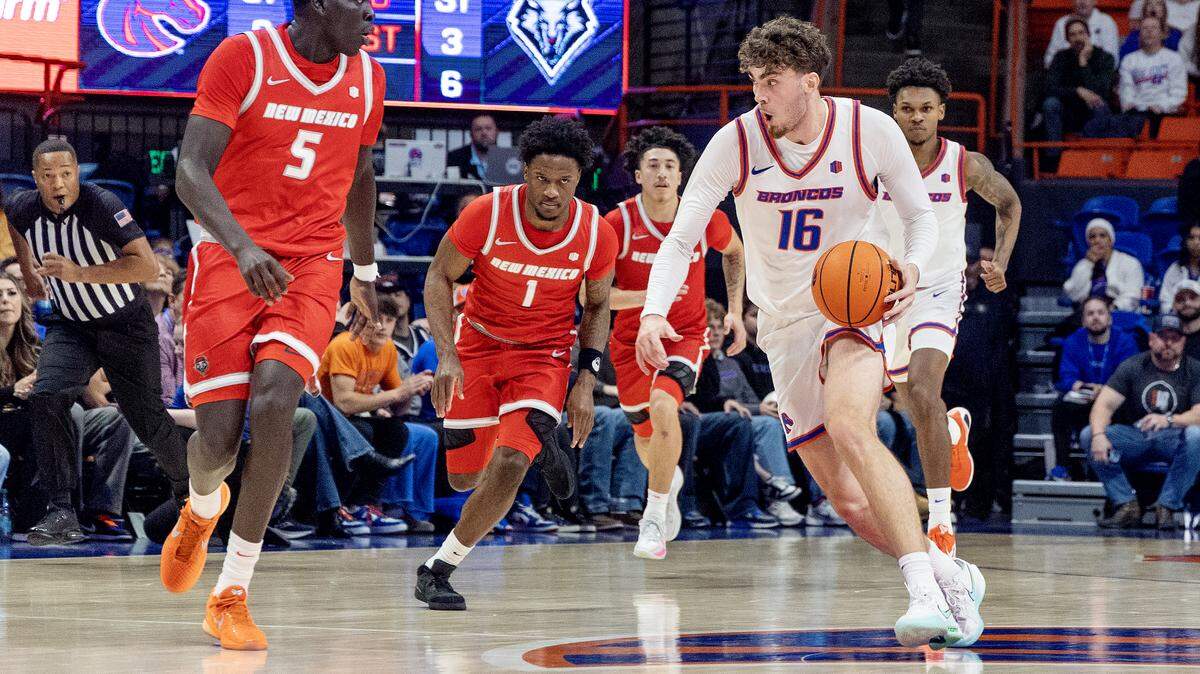 Boise State’s Spencer Ahrens had a strong second half and scored 12 points off the bench to lead Tuesday night’s comeback win over New Mexico.