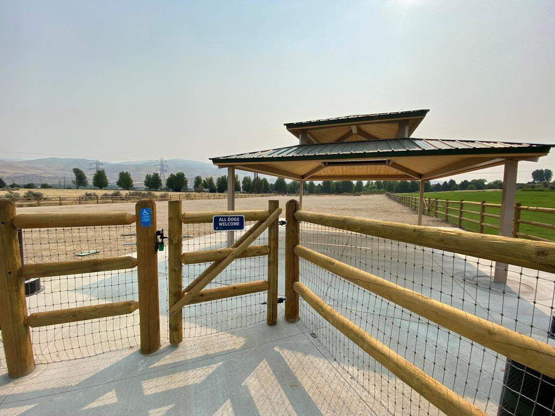 The dog park at Boise’s new Bowler Park at 4403 S. Surprise Way. It includes a separate area for shy dogs.