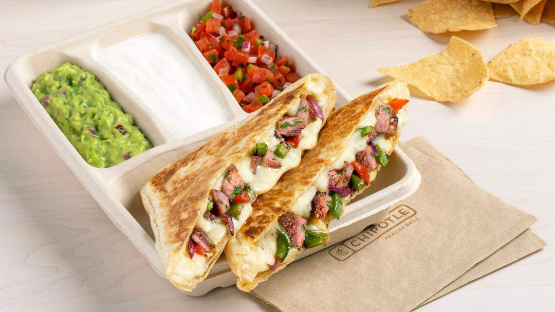 For the first time ever, carne asada fans can experience their favorite protein in Chipotle’s customizable quesadilla with melted Monterey Jack cheese, optional fajita veggies and three sides.