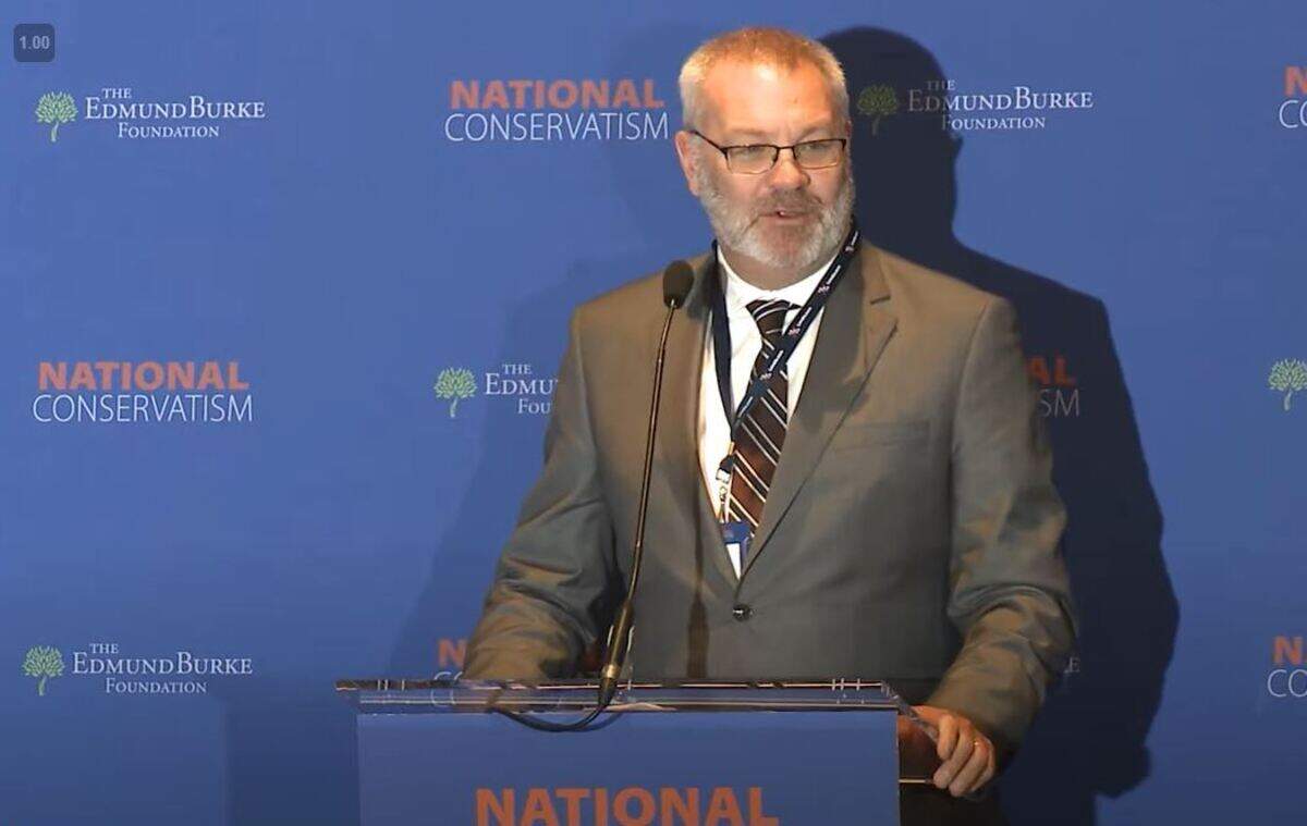 Boise State professor Scott Yenor, known for his conservative views, spoke at the 2021 National Conservatism Conference II in November.