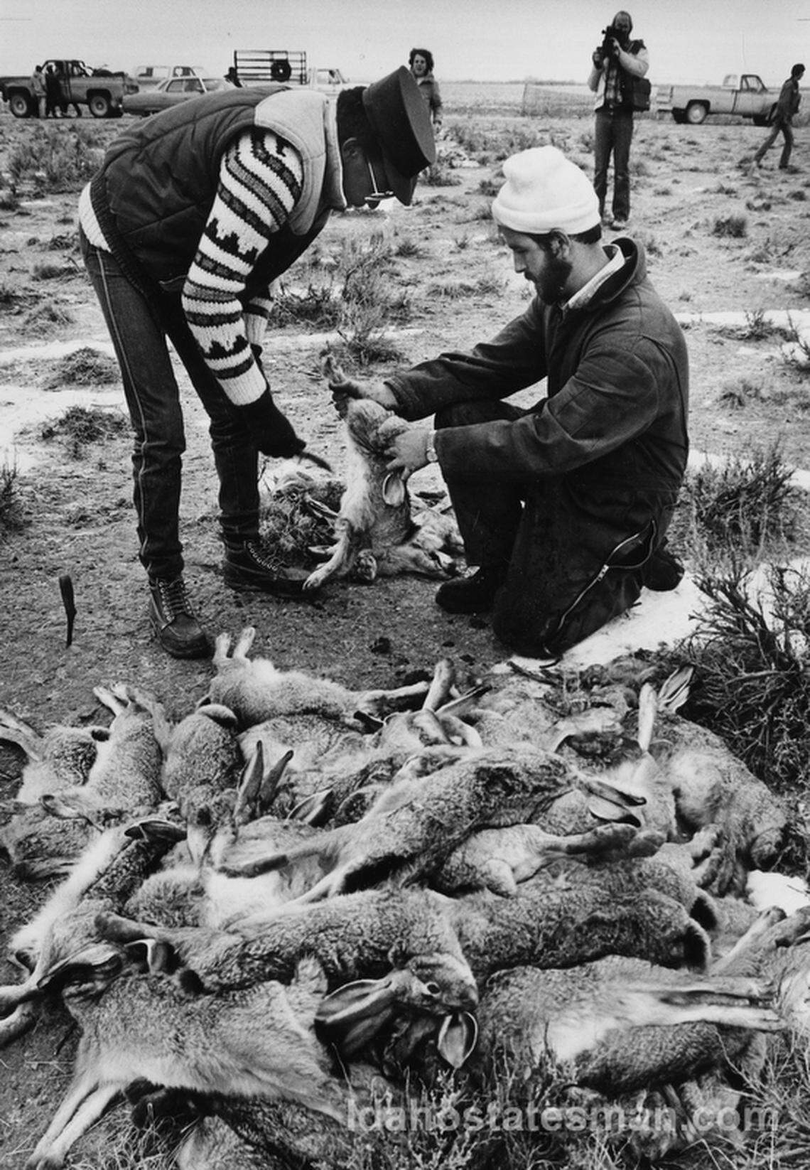 1981: During the sickening Mud Lake “bunny bash” in eastern Idaho, farmers, plagued by a bumper crop of jackrabbits, rounded them up to be clubbed, horrifying people across the state and nation.