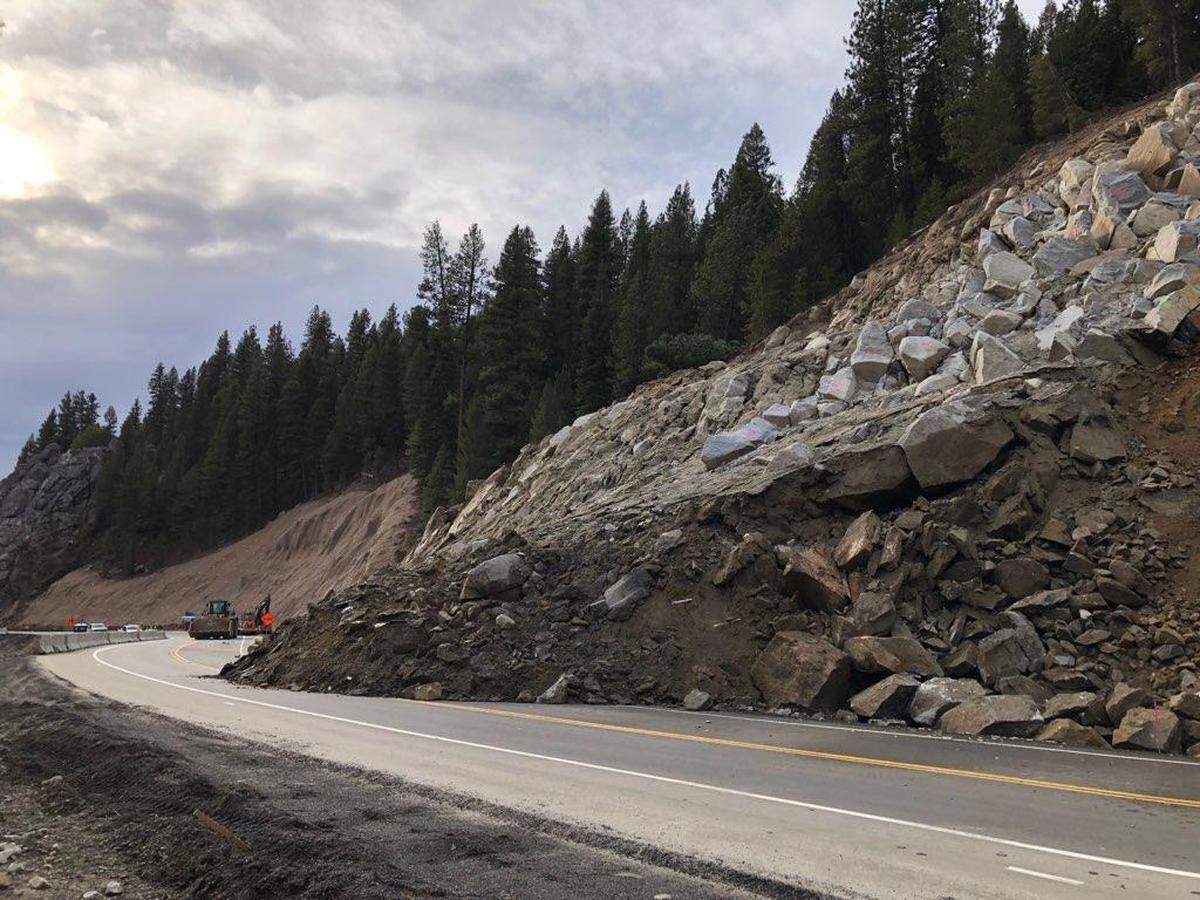 The area of Idaho 55 being worked on has seen a number of rockslides in the past year.
