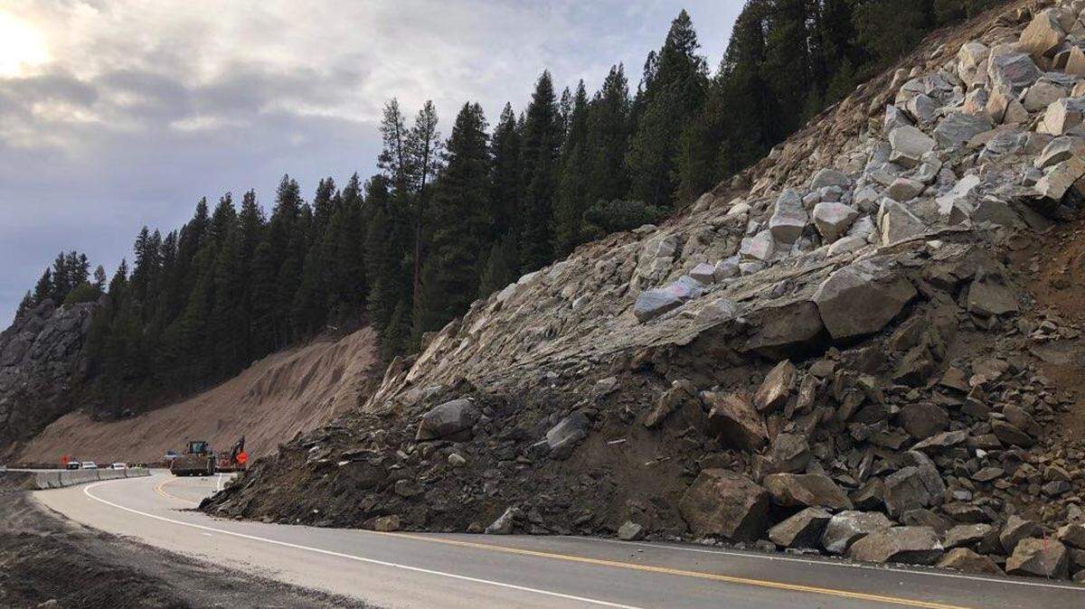 The area of Idaho 55 being worked on has seen a number of rockslides in the past year.