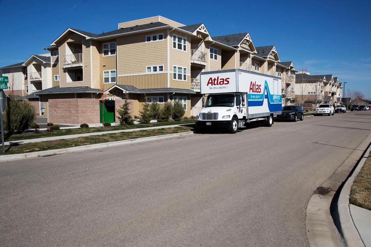 Moving trucks are a common sight at Prelude at Paramount Apartments as people move into the recently constructed complex of about 250 units in Meridian.