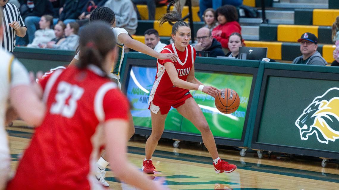 Owyhee senior Josie Davis scored 13 points in the Storm’s 46-29 win over Borah.