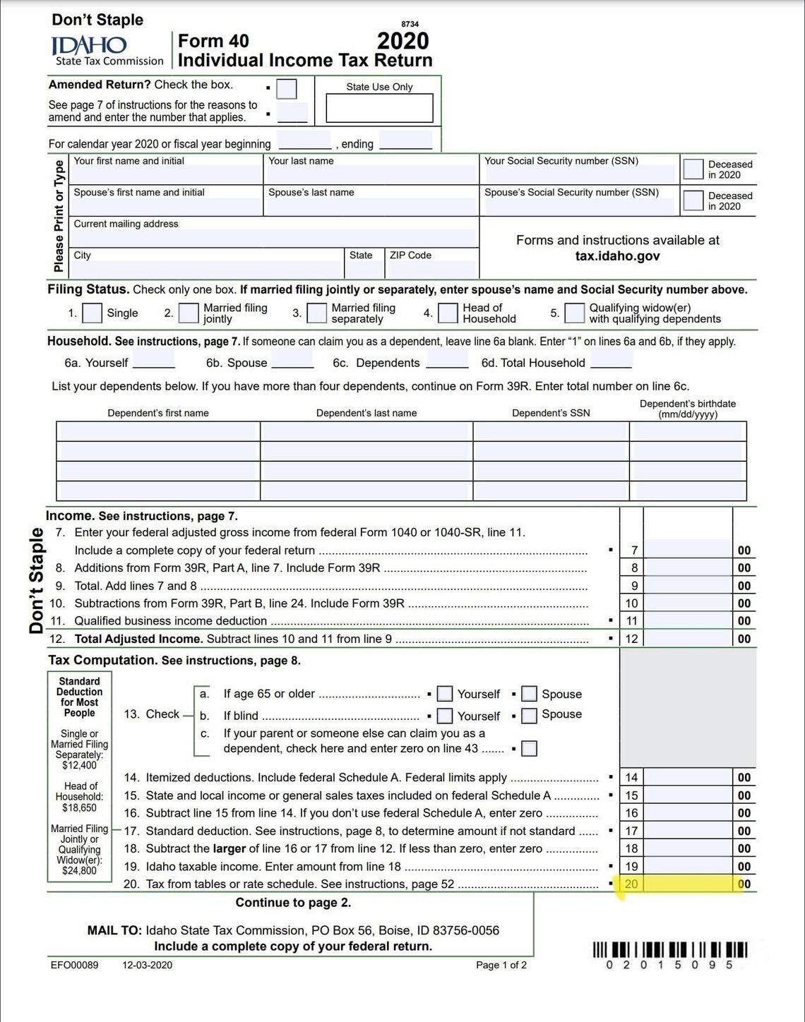 Most taxpayers can calculate how much their rebate will be by taking 10% of the number that is on line 20 of form 40.