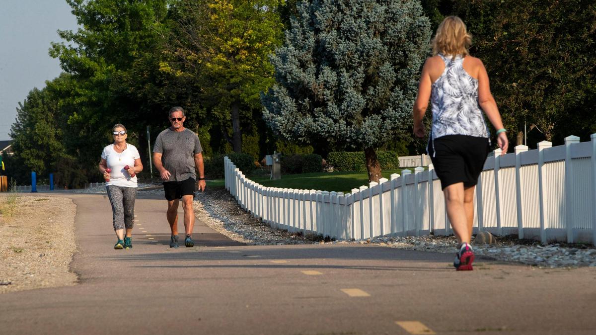 Meridian residents take advantage of a paved pathway near the Bridgetower subdivision in August 2022. The city is working to update its pathways map in the coming weeks to show 2 miles of new routes added and changes to existing pathways.